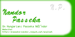 nandor passeka business card